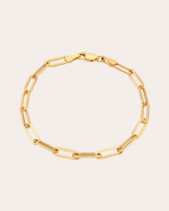 Large 14K Gold Chain Bracelet