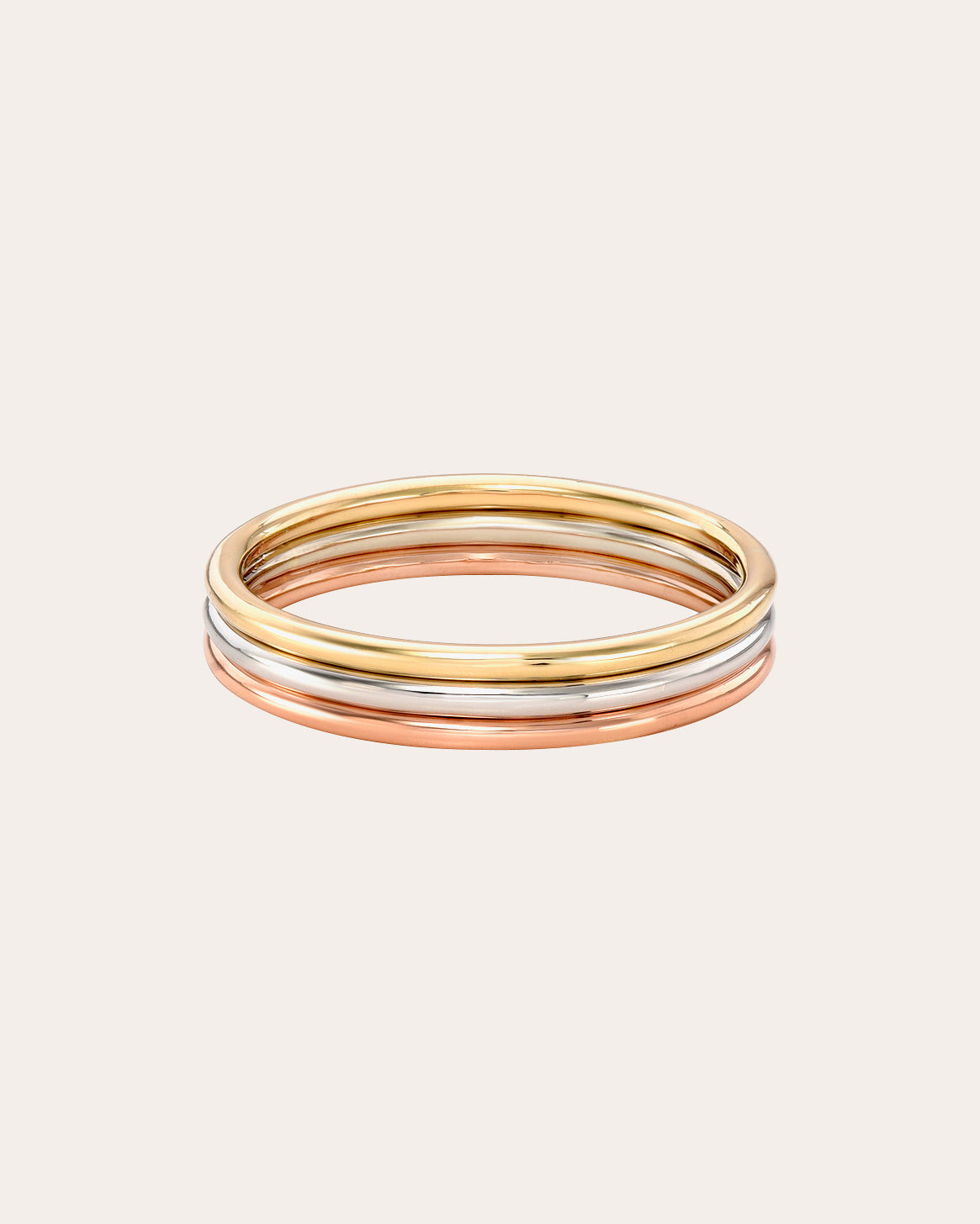 14K Multi-Gold Triple-Band Ring