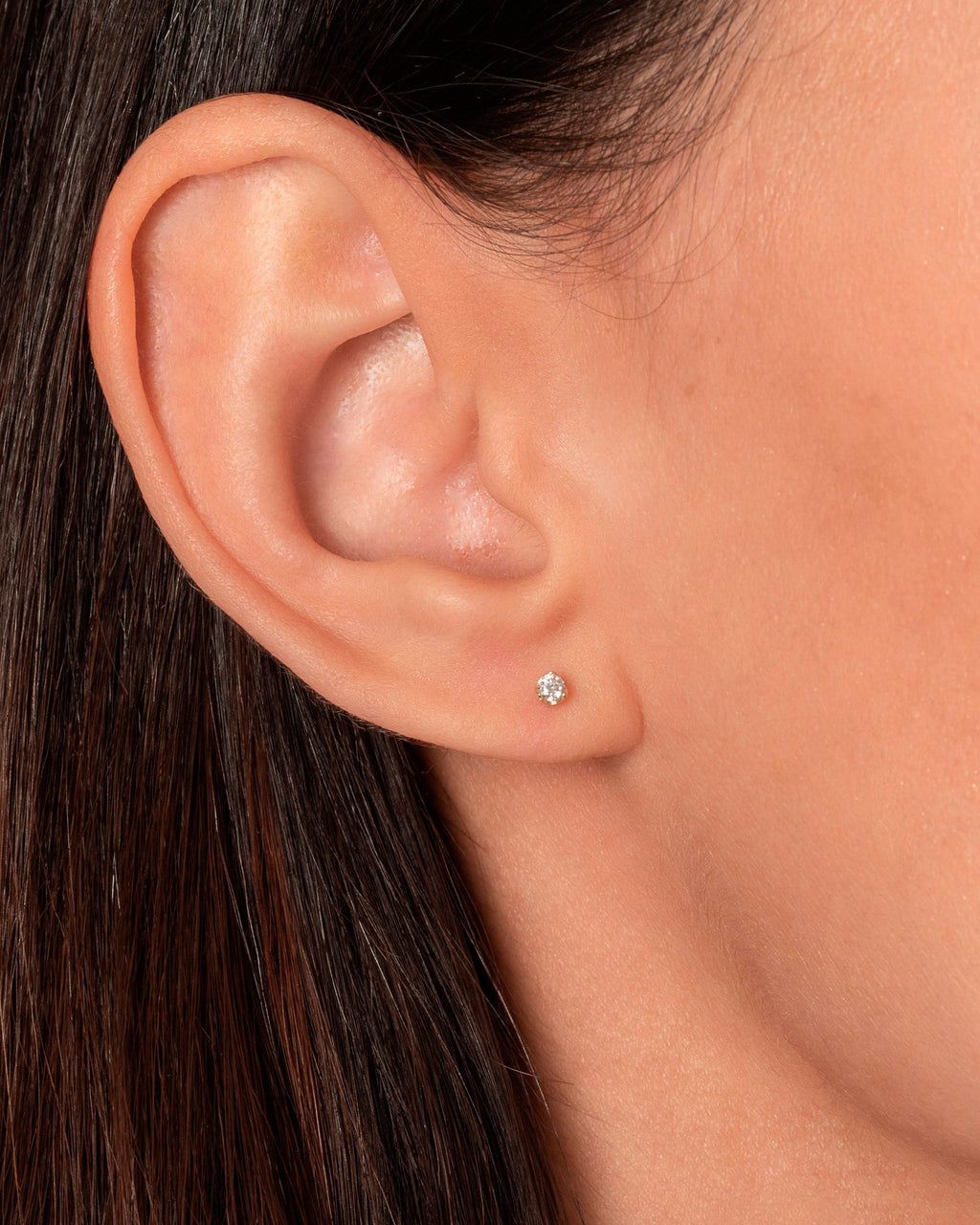 14K Gold Diamond Stud Earrings