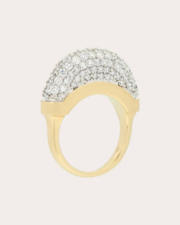 Luna 18K Gold Diamond Pavé Ring